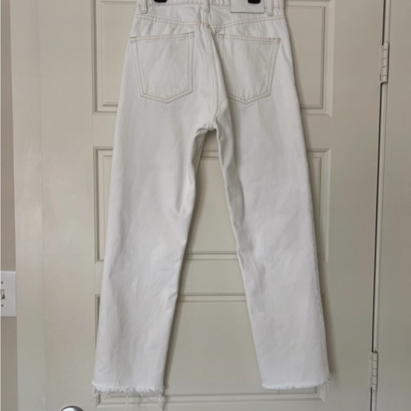ZARA High Waisted White Jeans Size 2 - Picture 2 of 9